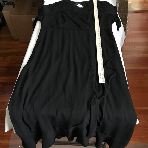 CITY CHIC Black Maxi Dress Ruffle Sleeves & Hem Flutter Me Women’s Plus Size 16 - Picture 15 of 15